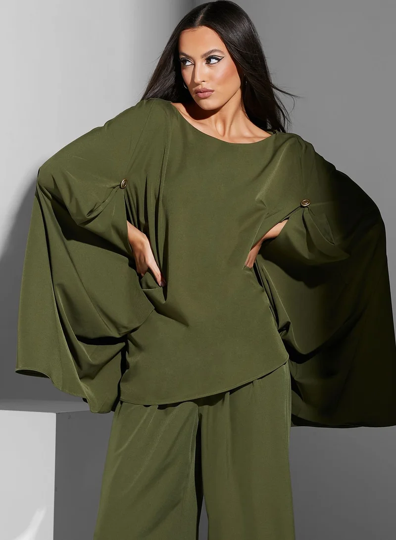 Namshi x Renee 11:11 Button Draped Cape