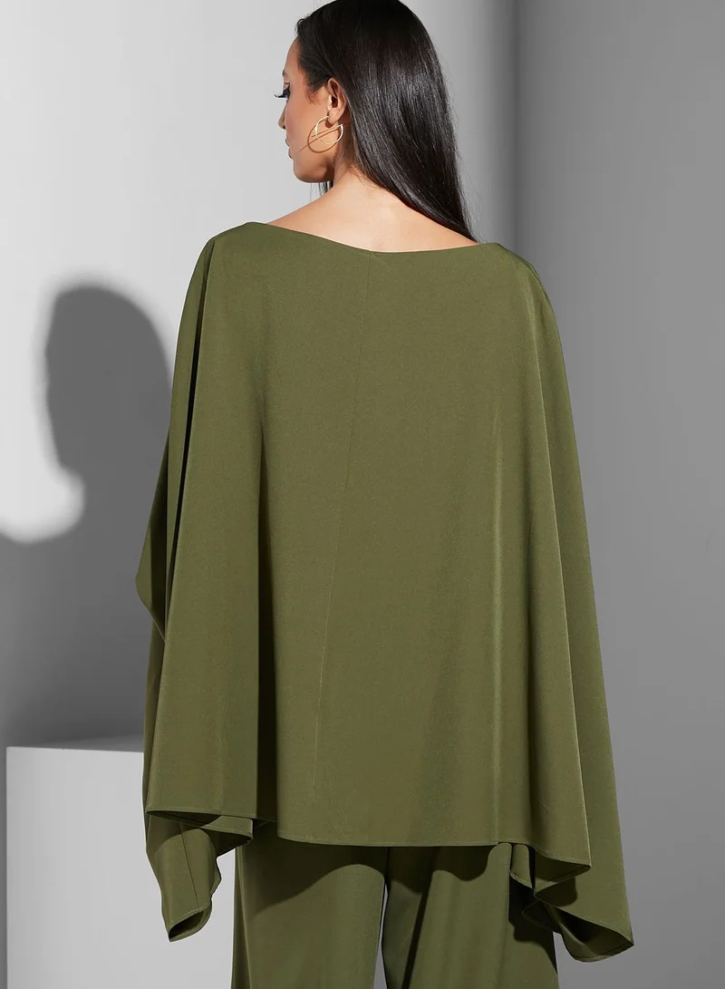 Namshi x Renee 11:11 Button Draped Cape