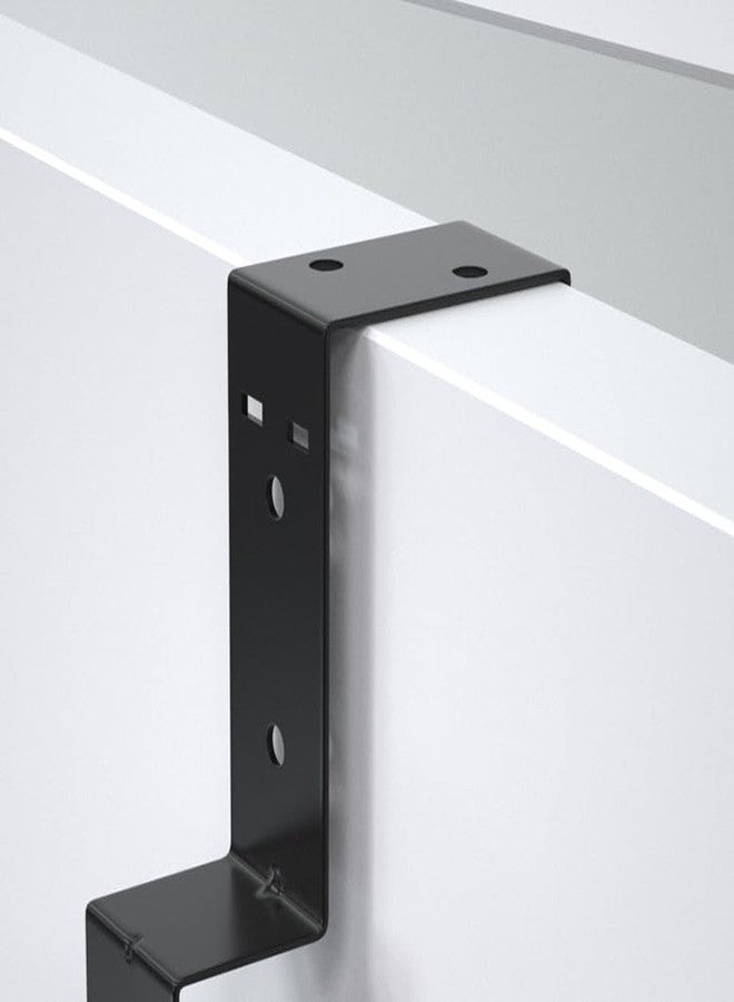 منظم فاخر يُعلق فوق الباب، منظم معدني، سلال شبكية ثلاثية الطبقات تُعلق وتُثبت على الحائط، سهل التركيب، أسود - Image 5