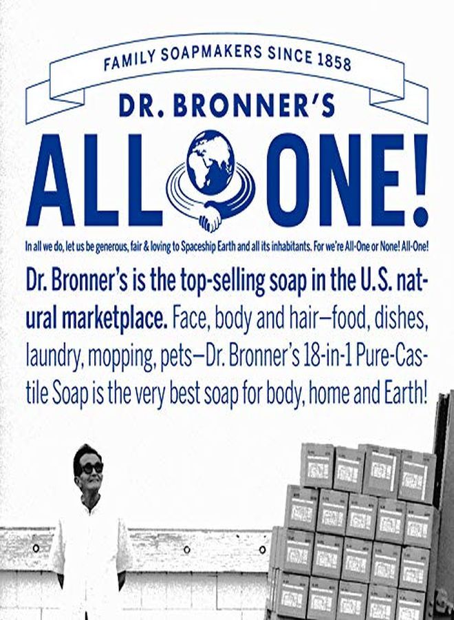 Dr. Bronner?S - Pure-Castile Bar Soap (Almond, 5 Oz, 6-Pack) - Made With Organic Oils, For Face, Body & Hair, Gentle & Moisturizing, Biodegradable, Vegan, Cruelty-Free, Non-Gmo