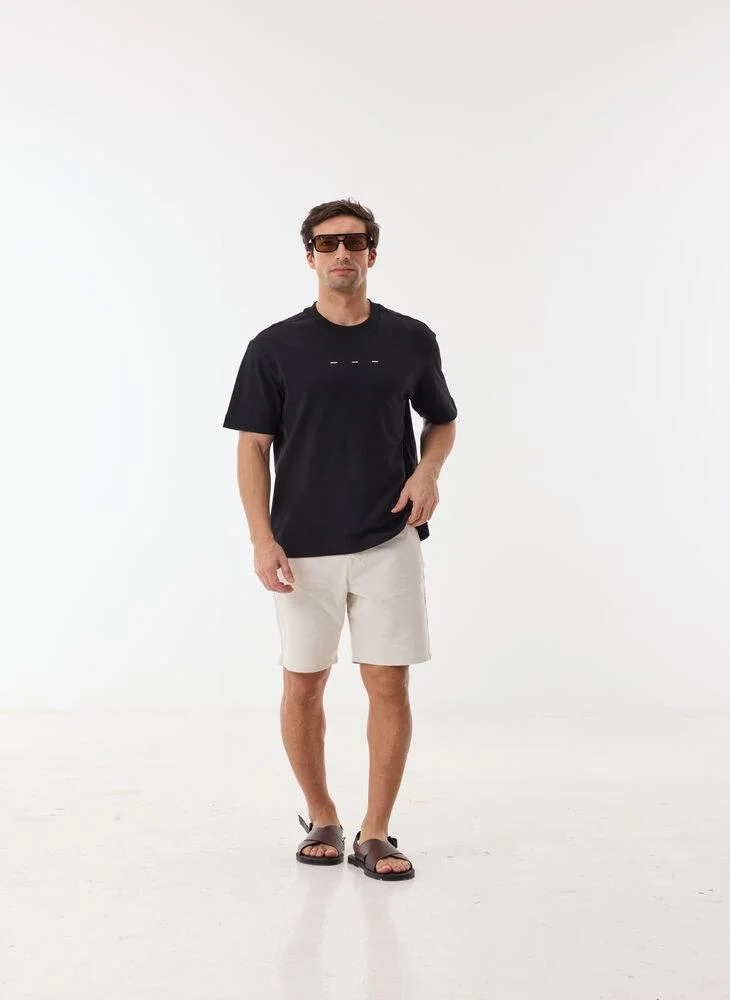 Ashita Fernandes Riyal Men’s White Cotton Shorts – Relaxed Fit | Knee Length | Lightweight | Waist Button Closure