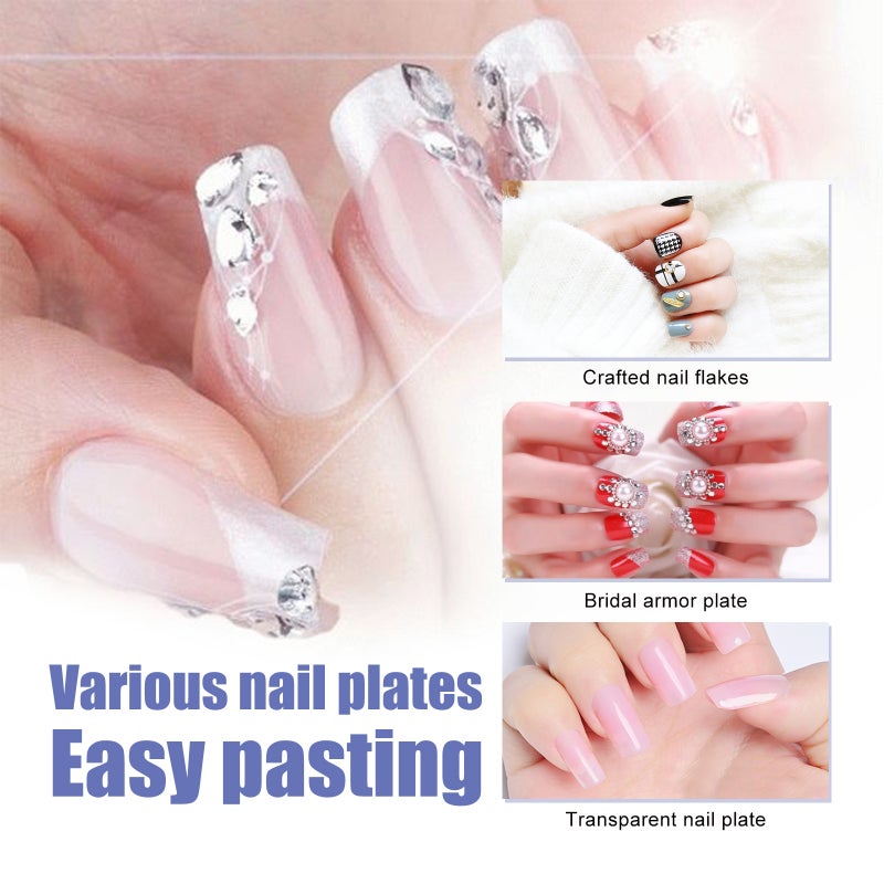 264pcs Double-sided Nail Glue Gel Removable Jelly Nail Adhesive No Traces Clear Nail Glue Patch Waterproof for False Nail & Nail Extension - Image 5