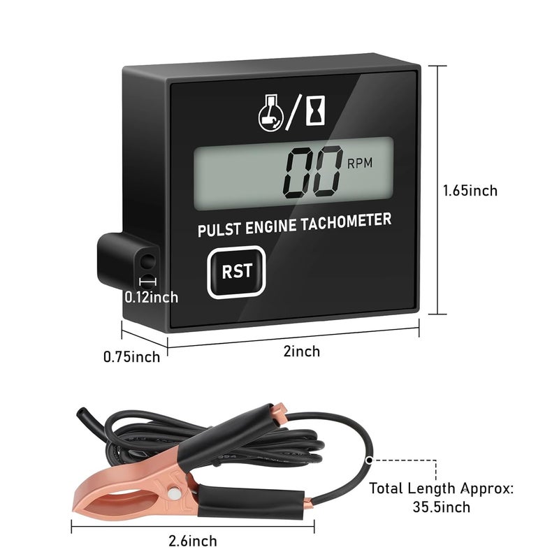 Linkstyle Small Engine Tachometer - RPM Display for 2 Stroke & 4 Stroke Engines - Image 5