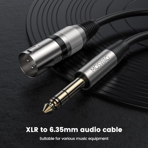 MOSWAG TRS to XLR Cable 14 Speaker Cable 14 TRS Cord 635mm to XLR Male Cable 66FT2M for Camera Stereo System Microphone Soundbox Audio Sound Consoles Power Amplifier - Image 3