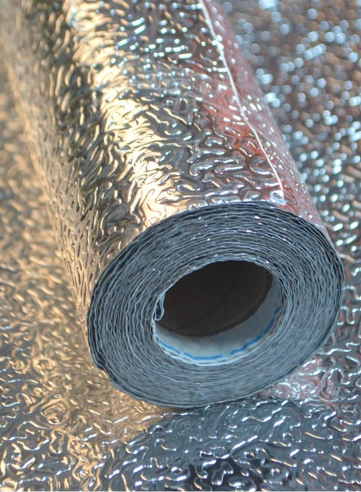 FEELING MALL Feeling mall 2.5 m Aluminum Foil Self Adhesive DIY Kitchen Anti Oil Contact Paper Peel Stick Wall Stickers Waterproof Wallpaper Decal Stove Cabinets...  - Image 1