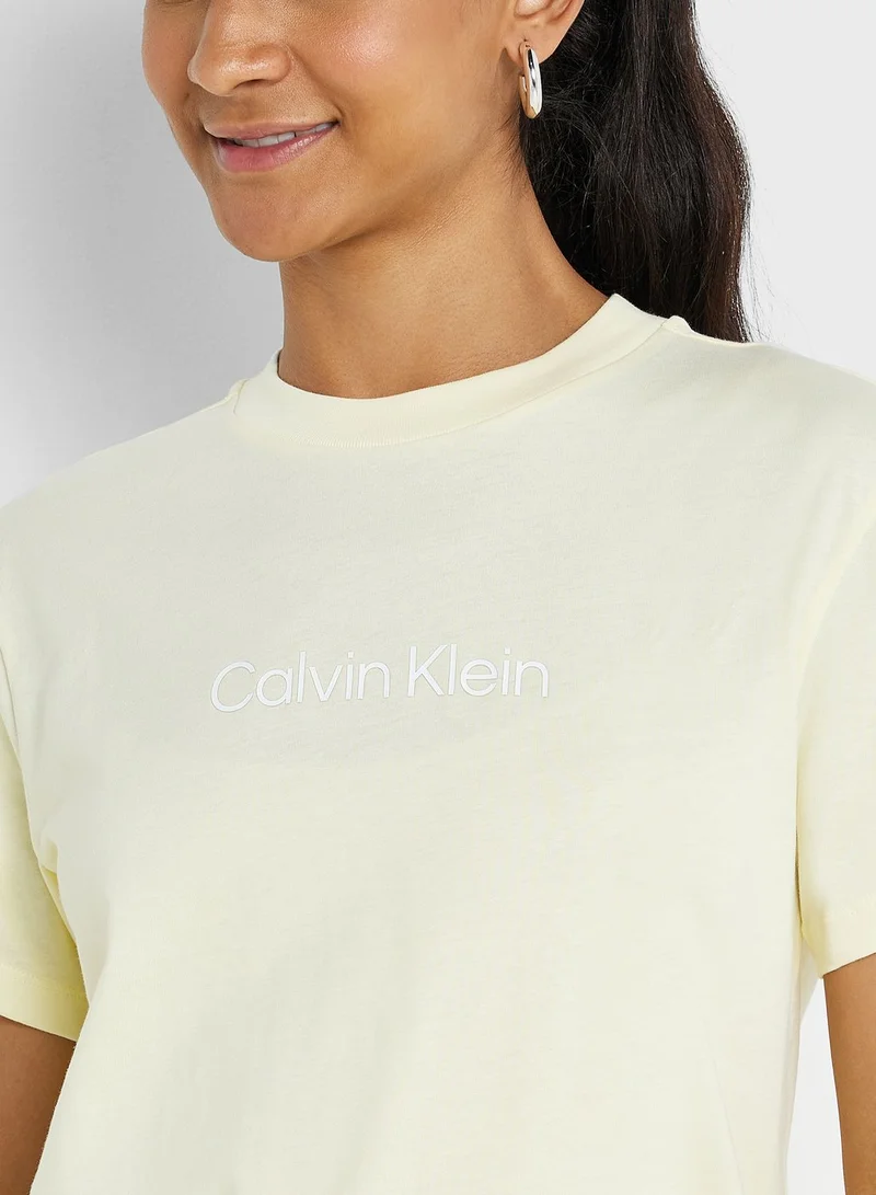 CALVIN KLEIN Crew Neck Logo T-Shirt