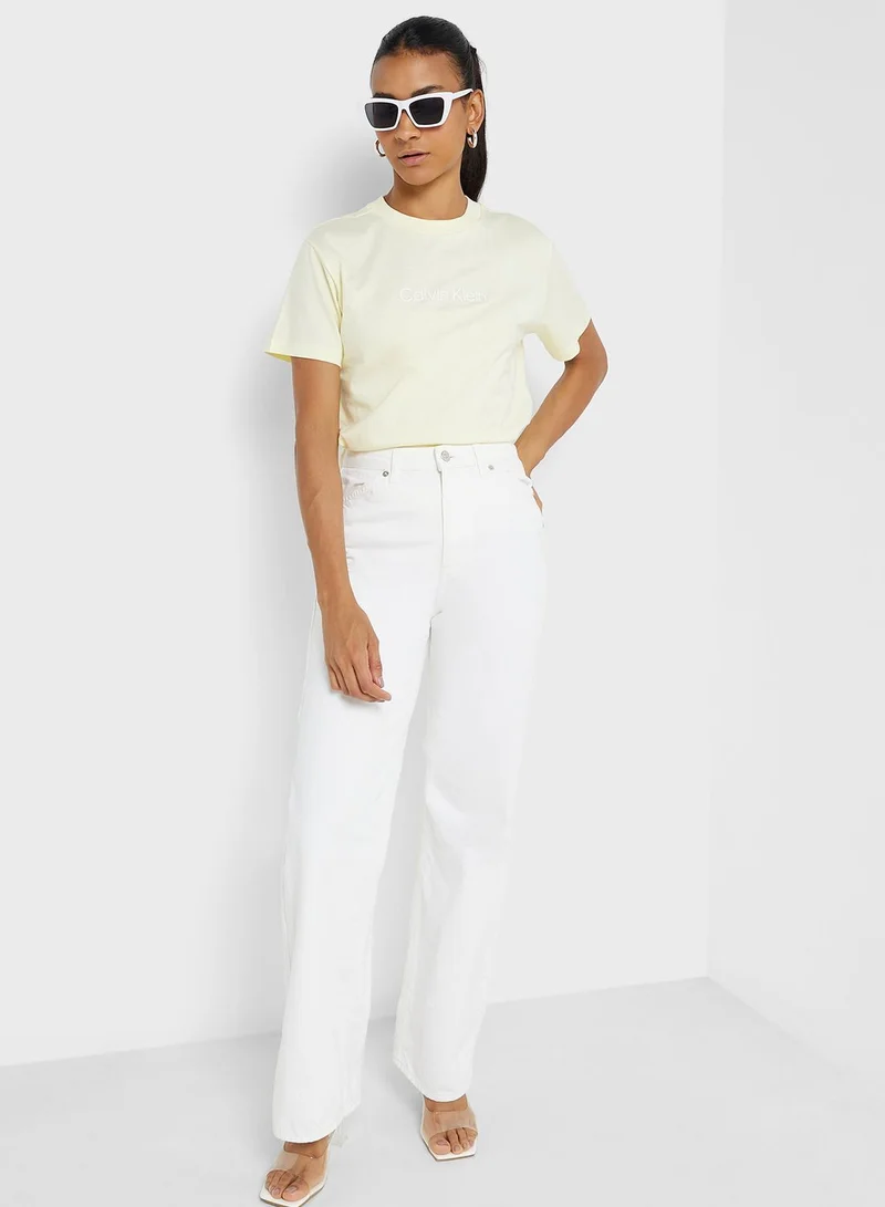 CALVIN KLEIN Crew Neck Logo T-Shirt