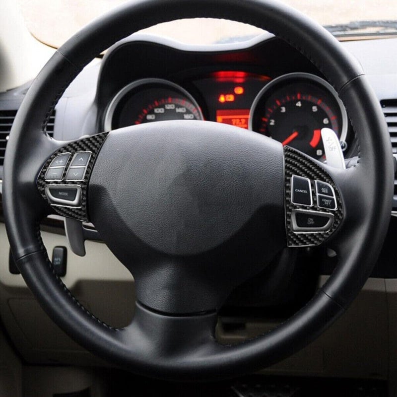 Wivplex Carbon Fiber Steering Wheel Button Cover for Mitsubishi Lancer Evo - Image 4