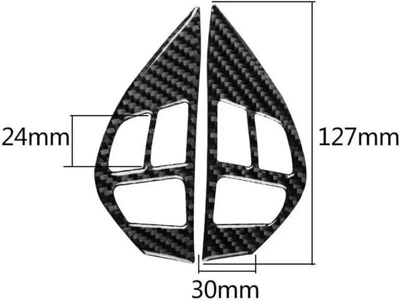 Wivplex Carbon Fiber Steering Wheel Button Cover for Mitsubishi Lancer Evo - Image 2