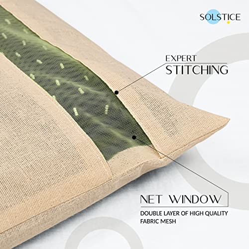 SOLSTICE Cotton Saree Bags, Covers for Storage Set with Zip Closure for Clothes Bags and Wardrobe Organizer with Transparent mesh window (16 x 14 Inches) (Pack 0f 12) - Image 4