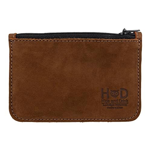 Hide & Drink, Zippered Wallet, Card Case, Folded Bills Storage, Coin Organizer, Travel Accessories, Full Grain Leather, Handmade, Swayze Suede - Image 1