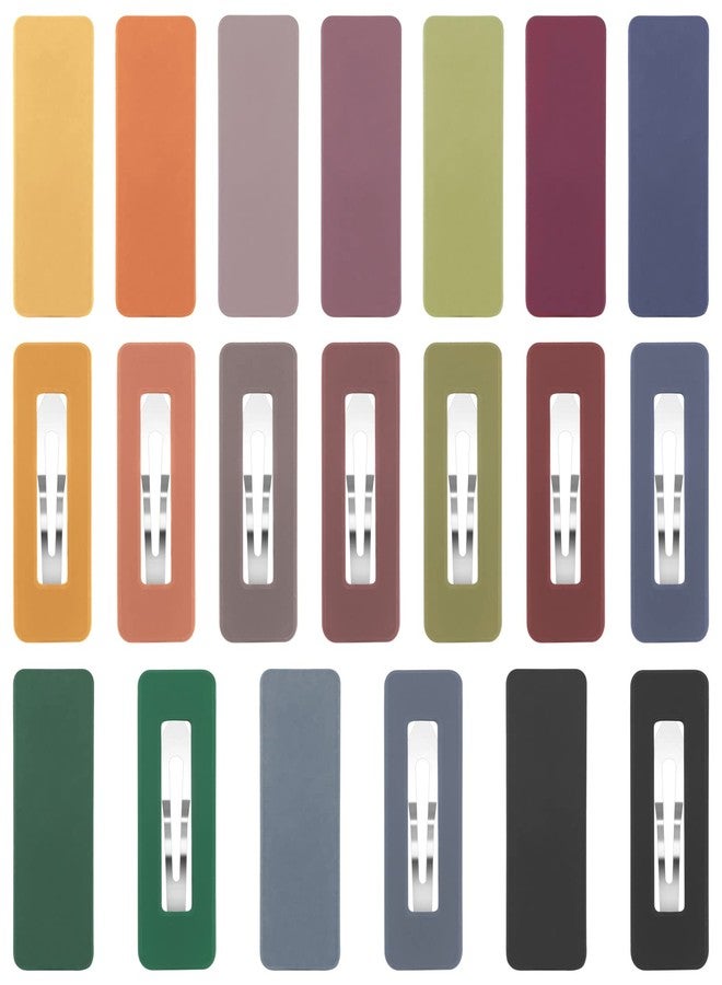Boobeen 20 Pack Hair Clips - Acrylic Metal Snap Hair Clips for Women -Matte Hair Barrettes for Girls - Hairpins Fashion Accessories for Kids Teens Girls (Square-20) - Image 1
