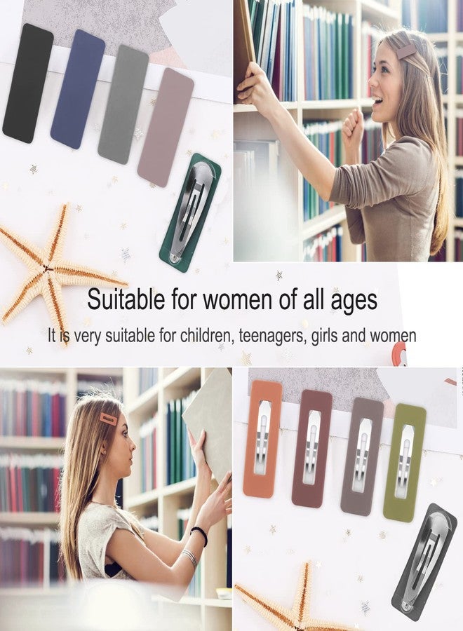 Boobeen 20 Pack Hair Clips - Acrylic Metal Snap Hair Clips for Women -Matte Hair Barrettes for Girls - Hairpins Fashion Accessories for Kids Teens Girls (Square-20) - Image 4