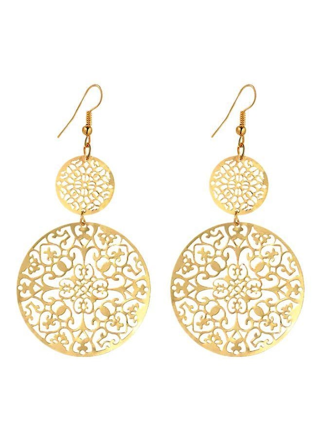 NIBEMINENT Gold Plated Metal Dangle Earrings  - Image 1