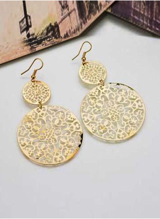 NIBEMINENT Gold Plated Metal Dangle Earrings  - Image 2