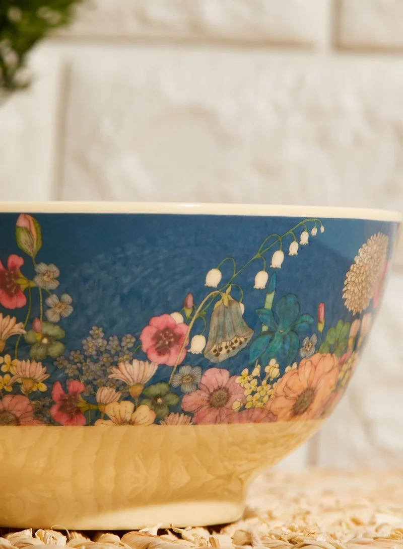 Rice Medium Floral Collage Melamine Bowl