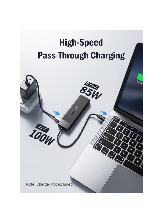 ليموريلي محطة إرساء USB-C لأجهزة الكمبيوتر المحمولة، محول شاشات ثلاثية 10 في 1 مع منفذي HDMI بدقة 4K، ومنفذ VGA بدقة 1080P، و3 منافذ USB 3.0/2.0، ومنفذ TF/SD 2.0، ومنفذ صوت 3.5 ملم، وشحن سريع بقدرة 100 واط، لأجهزة MacBook وHP وDell وLenovo وSurface - Image 5