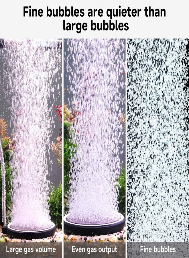 hygger Air Stone for Aquarium: Quiet High Dissolved Oxygen Diffuser Kit for Freshwater or Saltwater Fish Tank and Hydroponic Air Pump-Disc 2 x 2 Inch Air Bubble Stone 2 Packs - Image 3