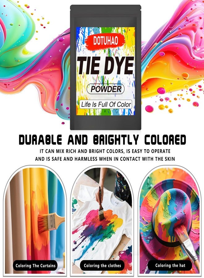 DOTUHAO Tie Dye Powder, Black - Clothing Dye, Procion Dye, Powder Dye for Tie Dye - Permanent & Washfast Powder Tie Dye, Creative Dye for Clothes, Tie Dye Supplies, Tie Dye for Adults (Black,2 OZ) - Image 3
