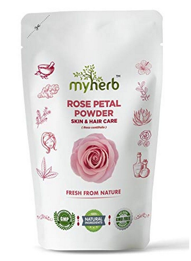 myherb Pure & Natural 100% Organic Double Filtered Rose Petal(Rosa Centifolia)Powder;;Ayurvedic Formula Powder;;For Skin Face Pack Mask For Fairnesstanning&Glowing Skin ;; For Man & Women 227 Gm  - Image 1