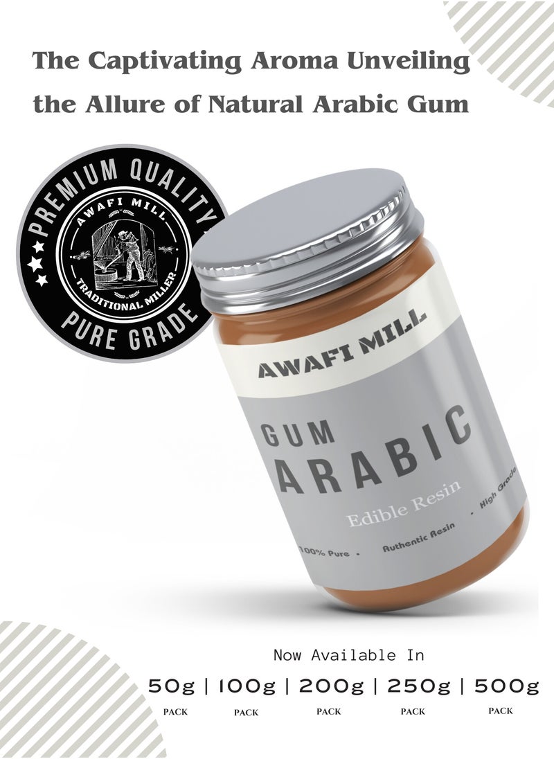 Awafi Mill - Natural Arabic Gum | Gum Arabic Thickener | Food-Grade Arabic Gum | Acacia Gum | Pure Natural Gum | Large Size | Arabic Gum - Image 1