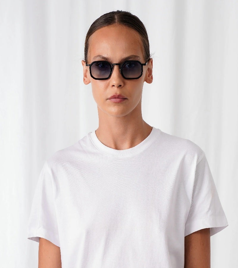  اكسبليست باوتس نظارات شمسية أنيقة للجنسين من ليكس، أسود مطفي وتدرج أزرق - Image 4