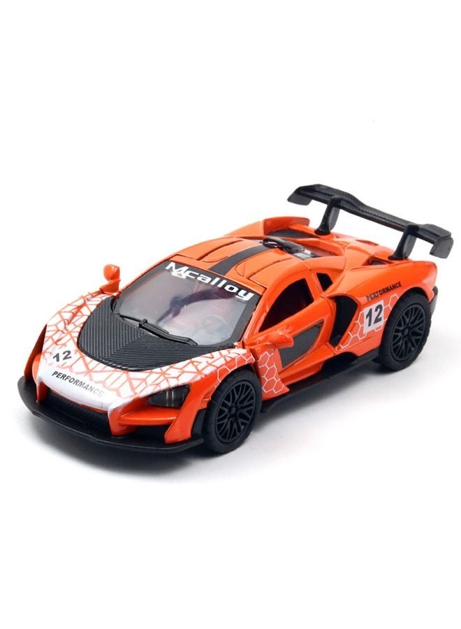 HALAMODO 1:36 Alloy Sports Car Model , Pull-Back Toy Car , Model Car for Kids Boy Girl Gift , Collectible Display ,Orange - Image 2