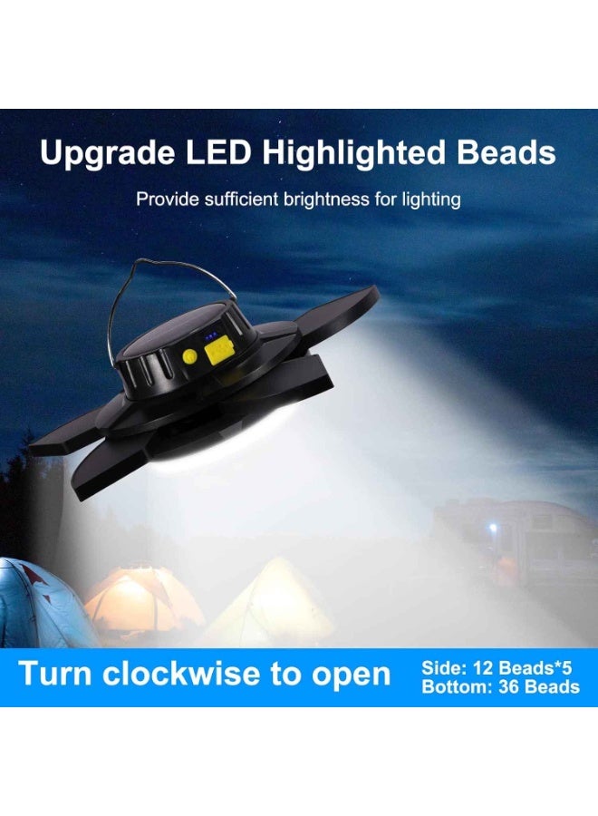 مصباح LED خارجي يعمل بالطاقة الشمسية، مصباح خيمة، فانوس تخييم، طاقة شمسية للمشي لمسافات طويلة، صيد الأسماك، انقطاع التيار الكهربائي، حالات الطوارئ - Image 3