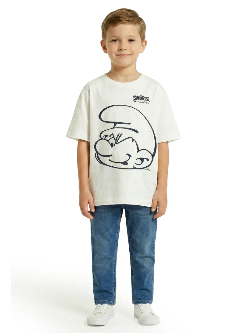 Trucare Toddler Boys Smurfs Graphic Oversized T-Shirt