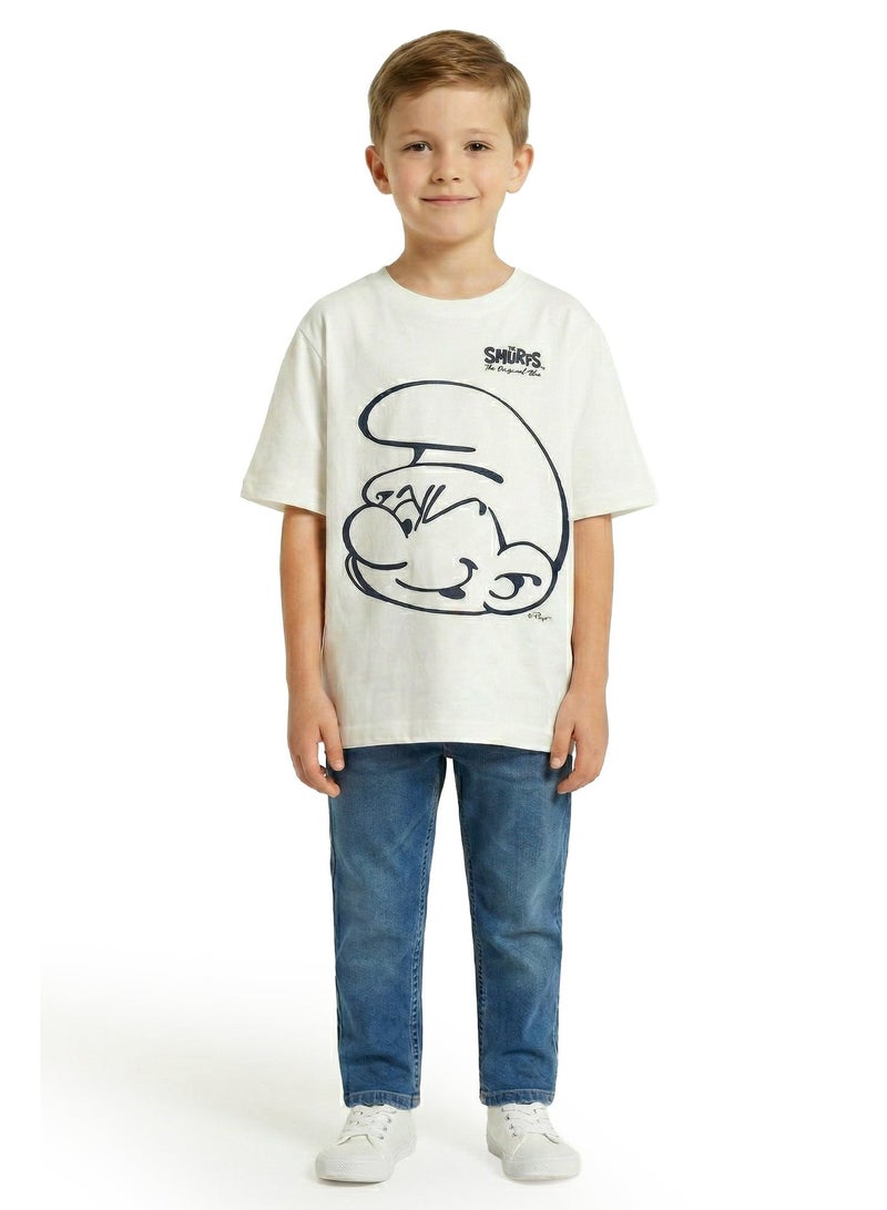 Trucare Toddler Boys Smurfs Graphic Oversized T-Shirt - Image 2