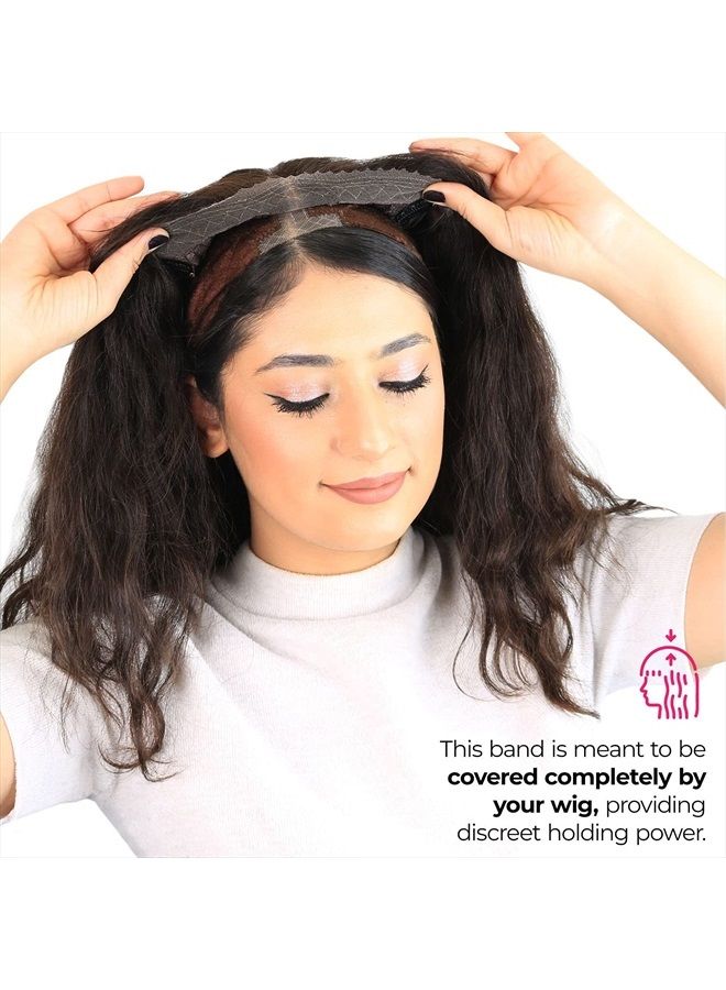 MILANO COLLECTION Lace TopGrip: No-Slip Comfort Band for Securely Wearing Lace Front Wigs, Wig Grips, Wig Caps & Glueless Wig Bands, Size Large, Chocolate Brown - Image 5