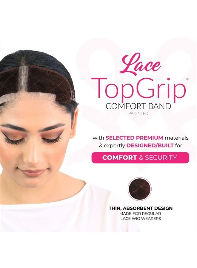 MILANO COLLECTION Lace TopGrip: No-Slip Comfort Band for Securely Wearing Lace Front Wigs, Wig Grips, Wig Caps & Glueless Wig Bands, Size Large, Chocolate Brown - Image 4