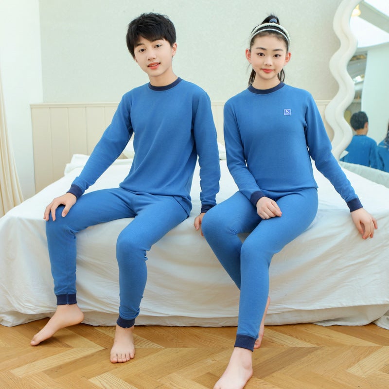 Youth Thermal Underwear Suit Winter Junior High School Students Wool Silk Autumn Clothes Autumn Trousers Boys And Girls Pajamas - Image 4