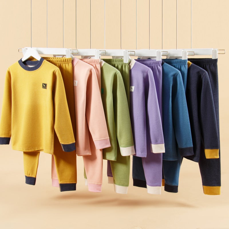 Youth Thermal Underwear Suit Winter Junior High School Students Wool Silk Autumn Clothes Autumn Trousers Boys And Girls Pajamas - Image 2