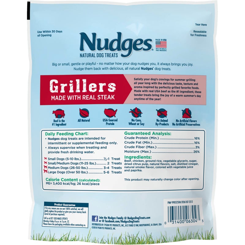 Blue Buffalo Nudges Natural Dog Treats Grillers Made with Real Steak - Image 2