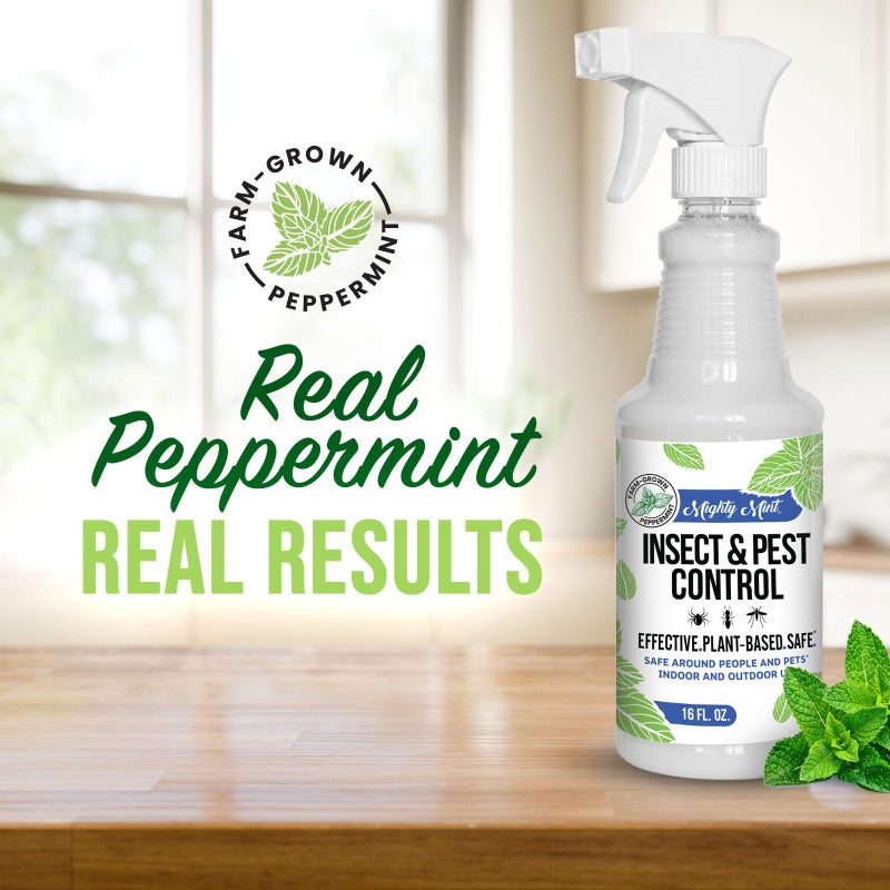 Mighty Mint Peppermint Oil Insect Repellent Spray â€“ Indoor & Outdoor Bug Control for Spiders, Ants, Roaches, and More â€“ Plant-Based, Extra-Strong Formula - 16 oz - Image 2