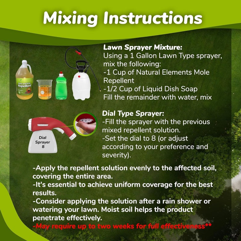 natural elements Mole and Vole Repellent | 100% Castor Oil | Pet Safe and Non Toxic | Food Grade | 128 oz (1 Gallon) - Image 2