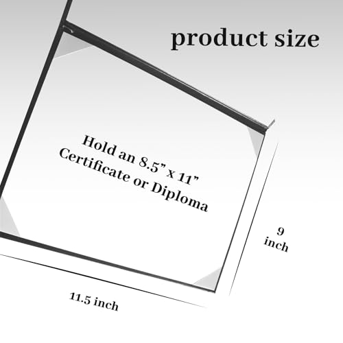 Happy Secret Diploma Cover 8.5"x 11" Diploma Holder Graduation Certificate Holders Smooth Leather (Black) - Image 2
