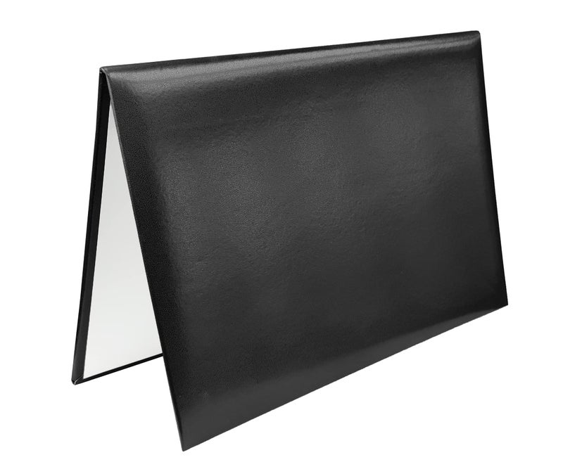 Happy Secret Diploma Cover 8.5"x 11" Diploma Holder Graduation Certificate Holders Smooth Leather (Black) - Image 1