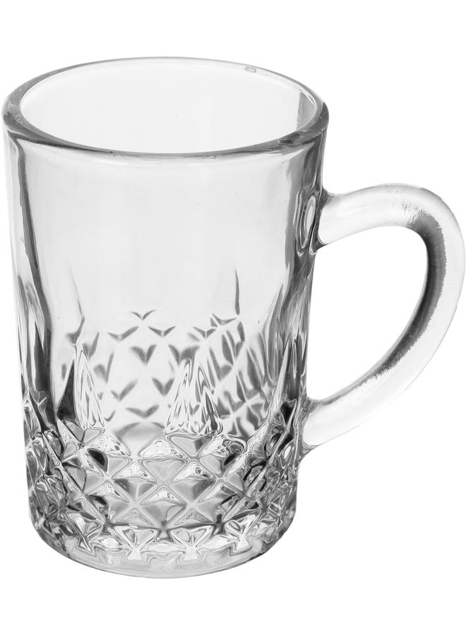 السيف غاليري طقم تقديم شاي زجاجي بيالات 6 قطع شفاف - Image 2