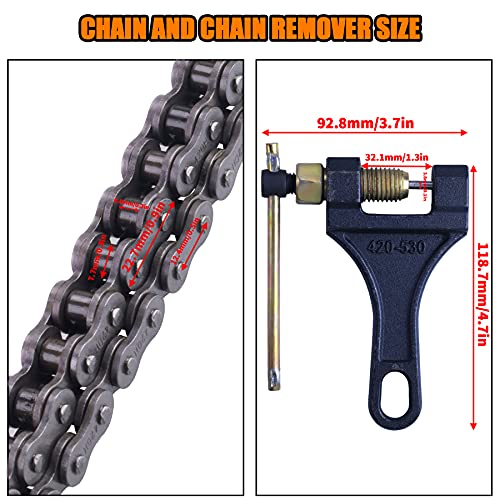 MRELC 420H Motorcycle Chain+ Chain Breaker,92-Link Heavy Duty Drive Chain - Image 3