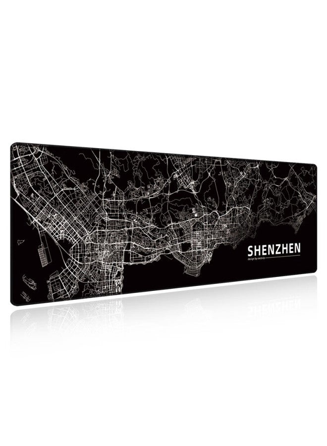 Exco Shenzhen Mouse Pad City Line Map Extra Large Office Desk Pad For Men Women Students Dormitory Desk Non-slip Pad Gaming E-sports Study Shenzhen 0351 - Image 3