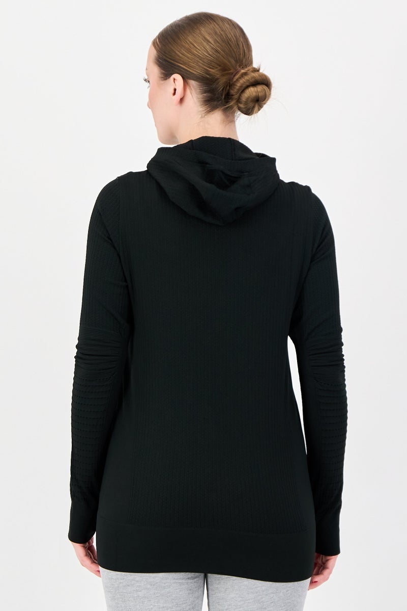 Nike Women Sportswear Fit Long Sleeve Training Hoodie, Black - Image 3