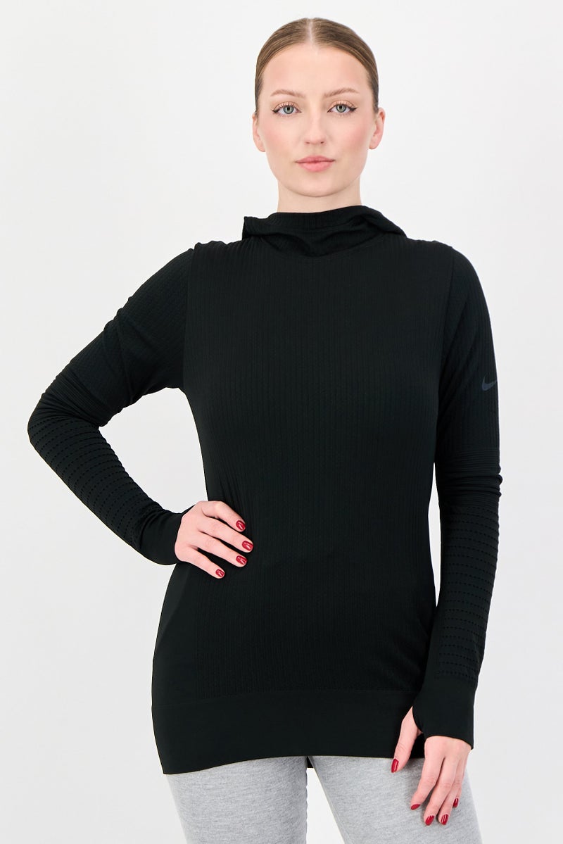 Nike Women Sportswear Fit Long Sleeve Training Hoodie, Black - Image 1