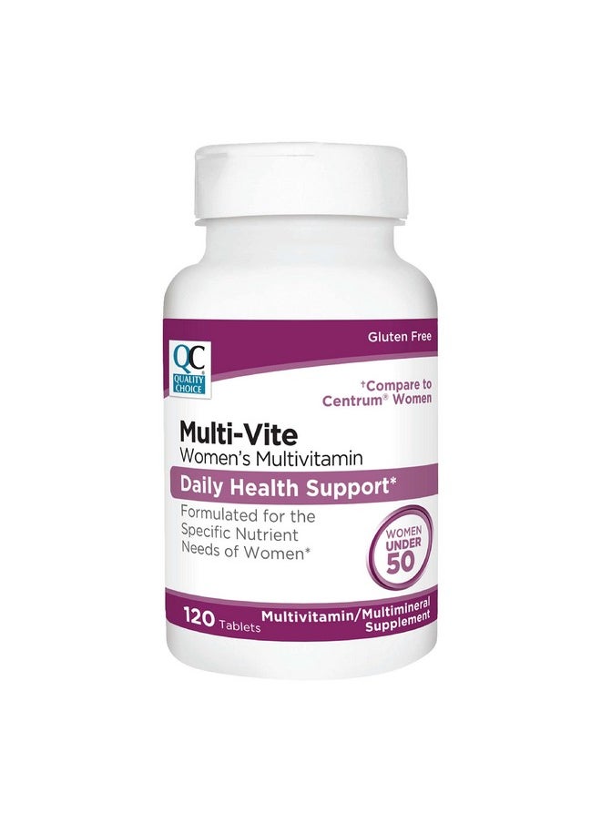 Quality Choice Womens Multivite Multivitamin Tablets For Daily Health Support Formulated For Women Under 50 In 120 Count Bottles  - Image 2