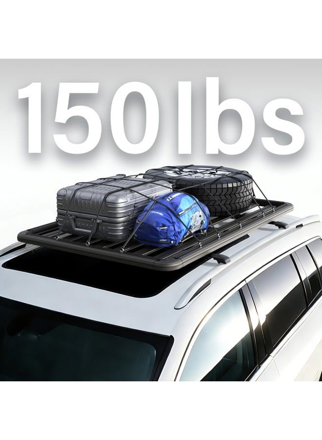 WILDROAD Aluminum Roof Platform, 71" x 47" Universal Flat Roof Rack Heavy Duty Roof Rack Platform with 10 Sets Eye Bolt Nut and T-Screws Anchoring Kit Fits for SUV, Truck - Image 5