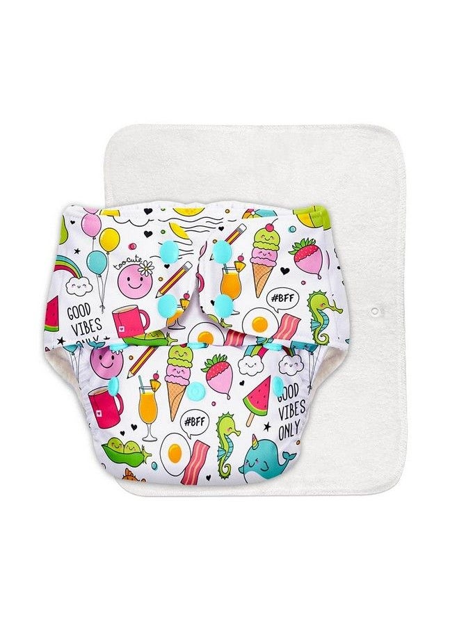 Superbottoms 3 Basic Assorted Reusable Cloth Diaper For Babies 0 3 Years ; Freesize Adjustable Washable & Organic Baby Diapers For Day Time Use (Comes With Quick Dry Foladable Dry Feel Pad;Soaker;Insert)  - Image 5