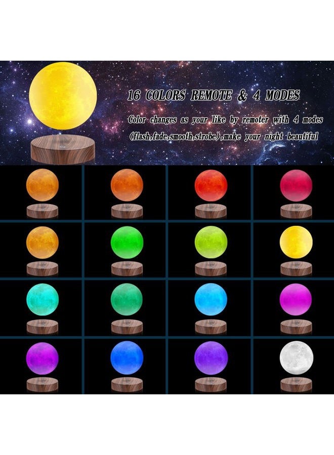 VGAzer Levitating Moon Lamp, Floating and Spinning 3D Moon Light 16 Colors Model ,Gifts for Women,Thanksgiving Christmas Gifts for Kids,Friends - Image 2
