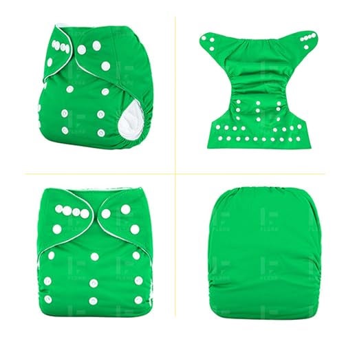 Flere Reusable Baby Cotton Cloth Diapers - Adjustable & Washable with Insert Pads for 0-3 Years | Soft, Waterproof & Eco-Friendly (Multicolor, Pack of 6) - Image 5
