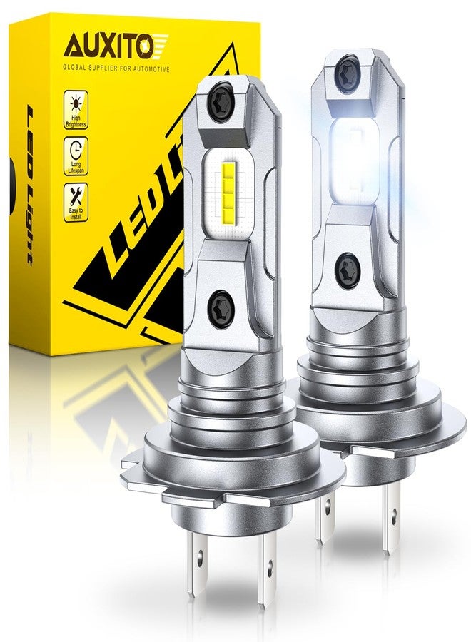 أوكسيتو مصابيح AUXITO H7 LED، أكثر سطوعًا بنسبة 500%، لون أبيض 6500 كلفن، حجم صغير 1:1، لا حاجة لمحول، سهلة التركيب، طقم مصابيح ضباب LED H7ll بدون مروحة - Image 1
